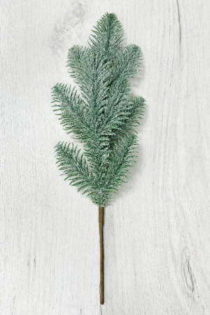 Ветвь еловая Блестящая в инее 35 см., Christmas DeLuxe (89167)