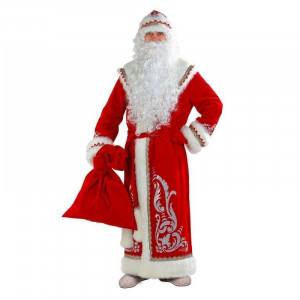 Карнавальный костюм Дед Мороз аппликация, красный