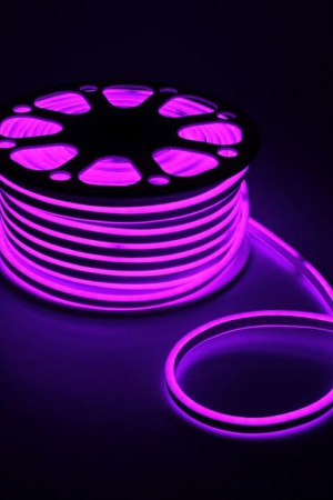 Неон гибкий двухсторонний 16*9 мм., 24V, розовые LED лампы 120 шт на 1 м, бухта 50 м, Beauty Led (LC