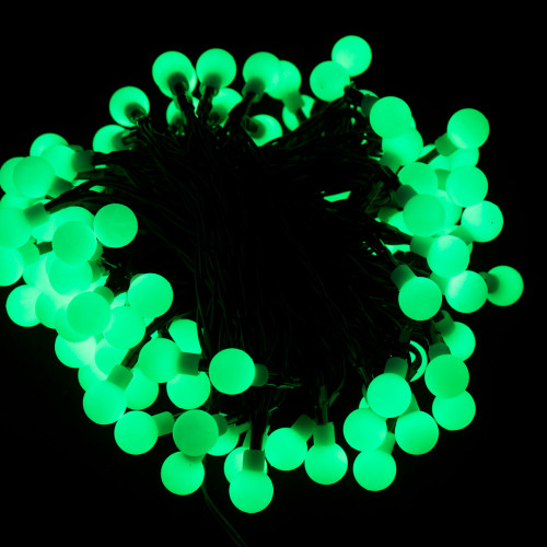 Светодиодная нить шарики с пультом 11,5 м., 220V, 96 разноцветных LED ламп, диаметр шарика 1.6 см, черный провод, Winner Light (m.01.5B.96-1.6ball)