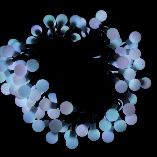 Светодиодная нить шарики с пультом 11,5 м., 220V, 96 разноцветных LED ламп, диаметр шарика 1.6 см, черный провод, Winner Light (m.01.5B.96-1.6ball)