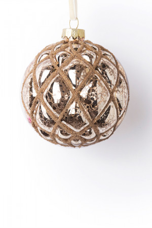 Винтажный стеклянный шар Царский орех 10 см., 1 шт., Karlsbach (14604)