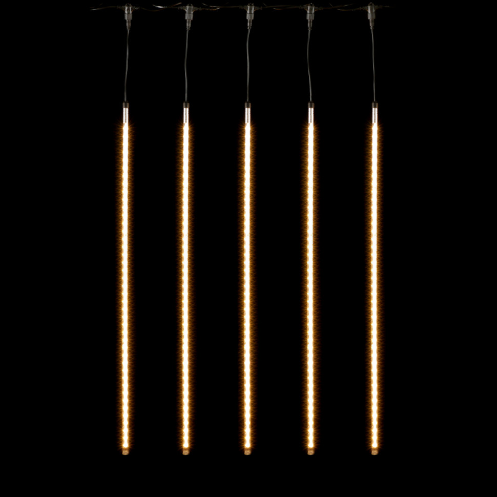 Гирлянда Тающие сосульки 5*1 м., 24V., 480 теплых белых LED ламп, коннектор, черный ПВХ, Beauty Led (CCL480-10-1WW)