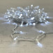 Светодиодная гирлянда с колпачком 100 холодных белых LED ламп 10 м., 220-230 В., прозрачный провод ПВХ, IP65, LTC (PST100CAP-10-2W)