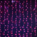 Светодиодный RGB занавес Хамелеон 1.5*2 м., 220V, 200 разноцветных LED ламп, прозрачный ПВХ провод, Rich LED (RL-CS1.5*2-T/ARGB)
