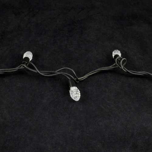 Светодиодная нить Шишки 10 м., 220V, 100 разноцветных LED ламп, черный каучук, соединяемая, Winner Light (m.01.7B.100+2,5B)