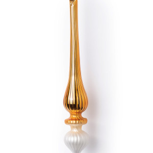 Винтажное стеклянное украшение Неаполь h-22 см., d-3,5 см., 1 шт., Karlsbach (14623)