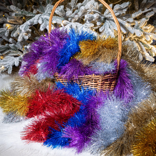 Мишура Праздничная д.150 мм., дл.2 м.,синий, КАЗ КОМ (Г-239/синий)