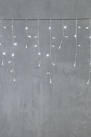 Светодиодная бахрома 4,9*0,5 м., 240 белых LED ламп, прозрачный провод ПВХ, Beauty Led (PIL240-10-2W)