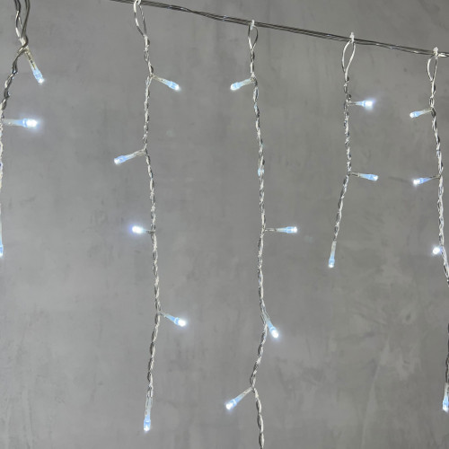 Светодиодная бахрома 4,9*0,5 м., 240 белых LED ламп, прозрачный провод ПВХ, Beauty Led (PIL240-10-2W)