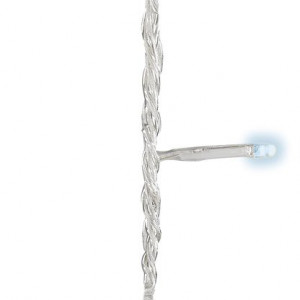 Светодиодная гирлянда с контроллером 6 м, 220V., 80 холодных белых и синих LED ламп, белый ПВХ, Kaemingk (493090)