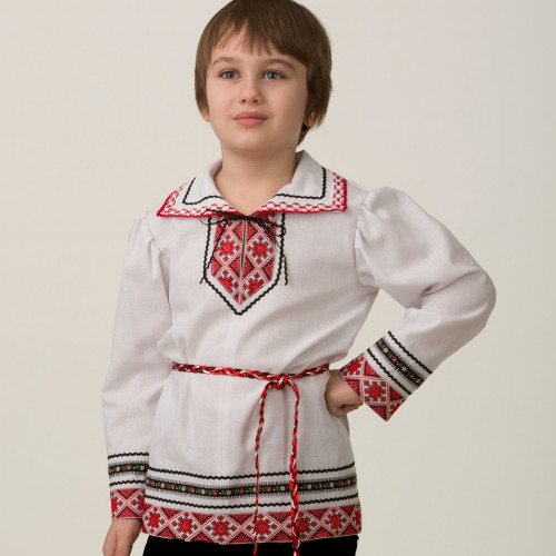Национальный костюм &quot;Рубашка вышиванка&quot;, размер 134-68, Батик (5601-1-134-68)
