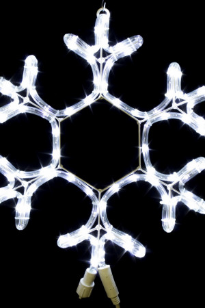 Светодиодная фигура снежинка с мерцанием 40 см., холодный белый, Winner Light (9053-40W)