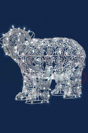 Светодиодная фигура Медвежонок 0,65 м., белый, Conso (OL362)