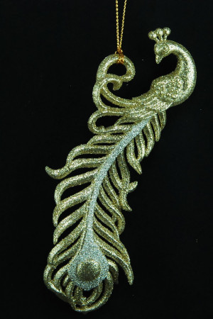 Украшение &quot;Павлин&quot; цвет золото,12 см. (151093)