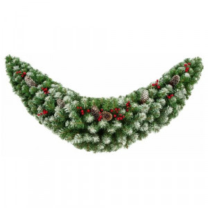 Сваг Грация с декором заснеженный 100 см., Леска+ПВХ,  ЕлкиТорг (52029)