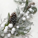 Гирлянда заснеженная Блестящая с белыми ягодами и шишками 130 см., Christmas DeLuxe (89187)