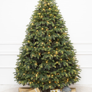 Искусственная елка Богемская 365 см., 1802 теплых белых LED ламп, Литая хвоя+ПВХ, ЕлкиТорг (180365)
