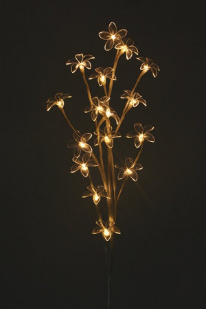 Светодиодная флористика Ветка Плюмерии 1 м., 3*АА батарейки, 16 теплых белых  LED ламп, Beauty Led (LC33L-16WY-518)