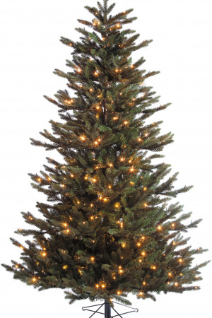 Ель Ирландская с лампочками 305 см., 948 LED ламп, литая хвоя+пвх, Black Box (74401)