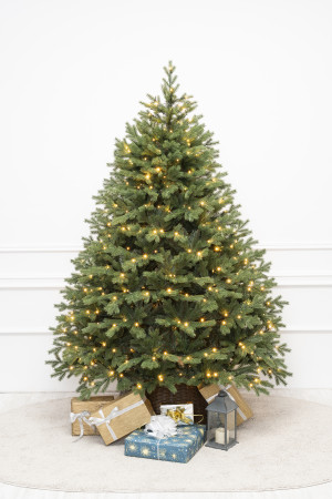 Искусственная елка Графская Премиум 150 см., 240 теплых белых LED ламп, Литая хвоя+ПВХ, ЕлкиТорг (137150)