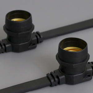 Белт-лайт 2-х проводной, 125 ламп, 50 м., 220В, черный провод, шаг 40 см., Teamprof (TPF-BL2-50M-125-B)