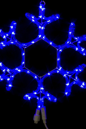 Светодиодная фигура снежинка с мерцанием 40 см., синий, Winner Light (9053-40B)