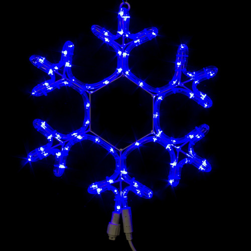 Светодиодная снежинка с мерцанием 40 см., синий, Winner Light (9053-40B)