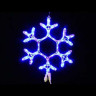 Светодиодная фигура снежинка с мерцанием 40 см., синий, Winner Light (9053-40B)