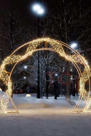 Светодиодная арка Золотые ленты 4.95*3.38 м., теплый-белый, Conso (ARK-011-1001) 