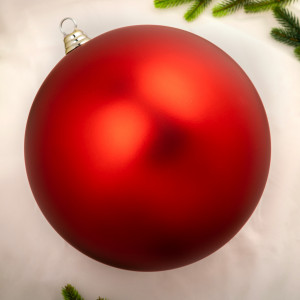 Шар пластиковый матовый 200 мм., красный, ЕлкиТорг (150600)