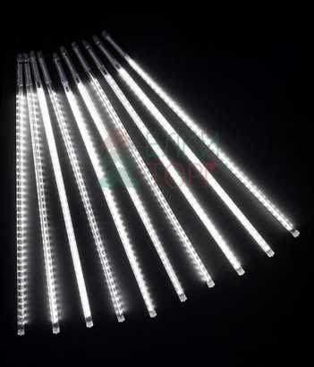 Гирлянда Тающие сосульки 10*0.5 м., 24V., 600 холодных белых LED ламп, коннектор, черный ПВХ, Beauty Led (CCL600-10-1W)