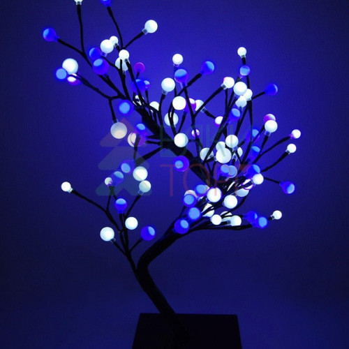 Светодиодная композиция Бонсай, шарики 60 см., 96 бело синих LED ламп, Beauty Led (JY82072C)