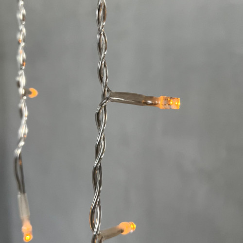 Светодиодная бахрома 4,9*0,5 м., 240 желтых LED ламп, прозрачный провод ПВХ, Beauty Led (PIL240-10-2Y)