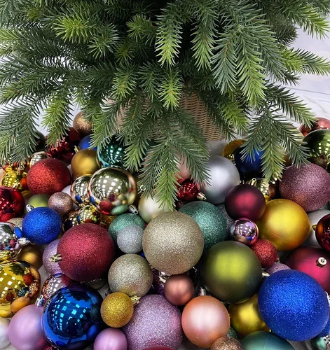 Набор пластиковых шаров Гамма 46 шт., красный, ChristmasDeLuxe (88022)