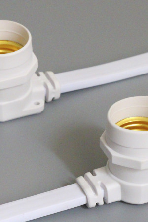 Белт-лайт 2-х проводной, 125 ламп, 50 м., 220В, белый провод, шаг 40 см., Teamprof (TPF-BL2-50M-125-W)