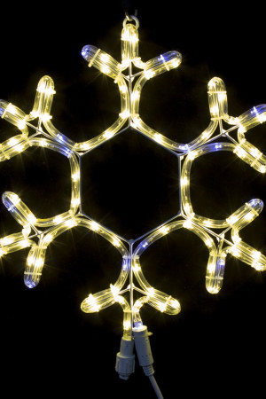 Светодиодная фигура снежинка с мерцанием 40 см., теплый белый, Winner Light (9053-40WW)