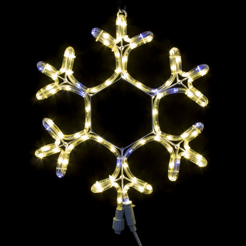 Светодиодная снежинка с мерцанием 40 см., теплый белый, Winner Light (9053-40WW)