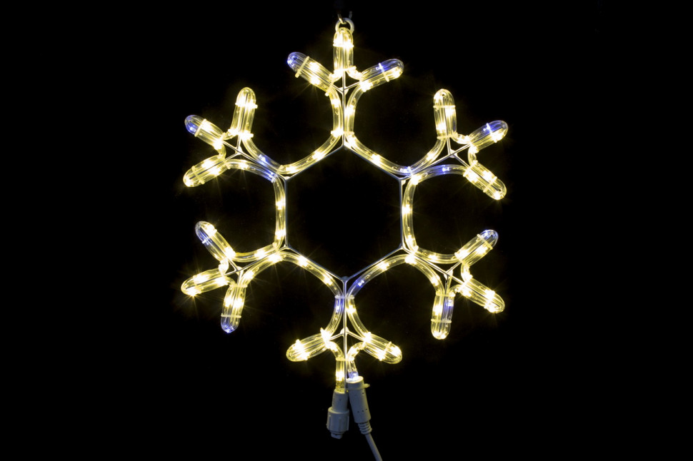 Светодиодная снежинка с мерцанием 40 см., теплый белый, Winner Light (9053-40WW)