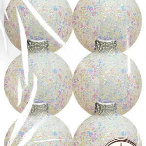 Набор пластиковых шаров Серпантин, 65 мм., 6шт., белый, ПромЕлка (НШИПЛС-65White)