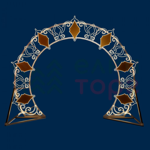 Светодиодная арка Королевская 4.37*3 м., теплый-белый, Conso (ARK-012-1001)