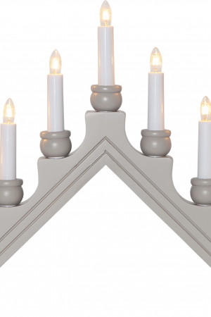 Горка рождественская Ингрид, 7 ламп, 34*42 см., бежево-серый, Lampirida (2102)