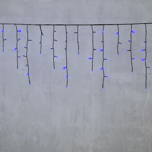 Светодиодная бахрома 4,9*0,5 м., 240 синих LED ламп, черный провод ПВХ, Beauty Led (PIL240-11-2B)