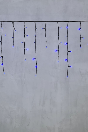 Светодиодная бахрома 4,9*0,5 м., 240 синих LED ламп, черный провод ПВХ, Beauty Led (PIL240-11-2B)