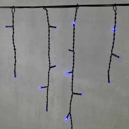 Светодиодная бахрома 4,9*0,5 м., 240 синих LED ламп, черный провод ПВХ, Beauty Led (PIL240-11-2B)