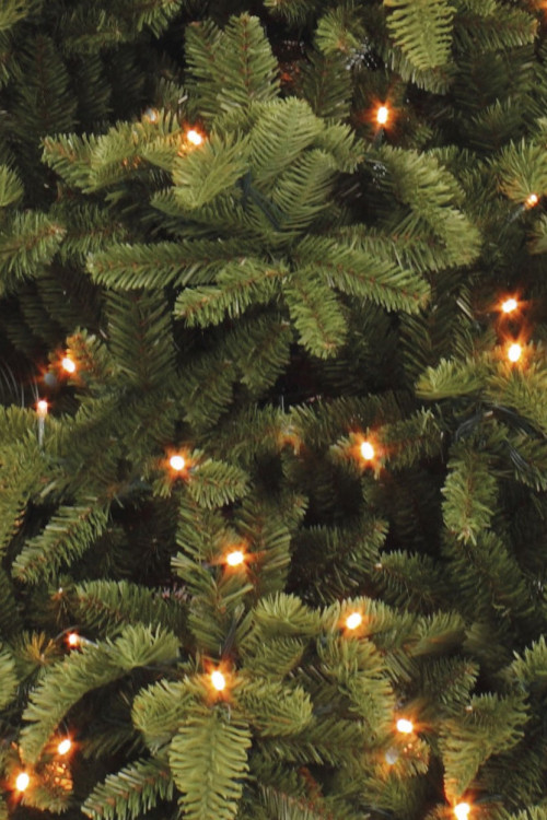 Ель Нормандия стройная с фонариками 365 см., литая хвоя+пвх, 1224 LED лампы, Triumph Tree (73018)