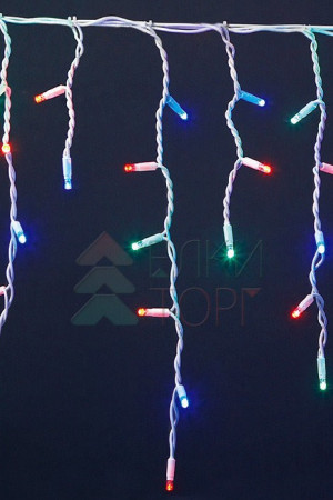 Светодиодная бахрома Sealed 3,2*0,9 м., 220V., 232 разноцветных LED ламп, белый каучук, Beauty Led (LL232-8-2M)