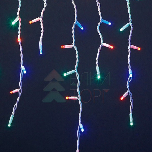 Светодиодная бахрома Sealed 3,2*0,9 м., 220V., 232 разноцветных LED ламп, белый каучук, Beauty Led (LL232-8-2M)