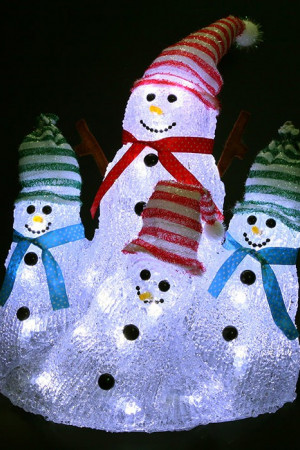 Светодиодная фигура Снеговики, 24V, 42 холодных белых LED ламп, Beauty Led (AS42-2W)