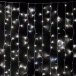  Светодиодный занавес 2*2 м., 400 белых LED ламп, мерцание, облегченный, прозрачный провод ПВХ, LTC (PCL400NOTBLW-10-2W)